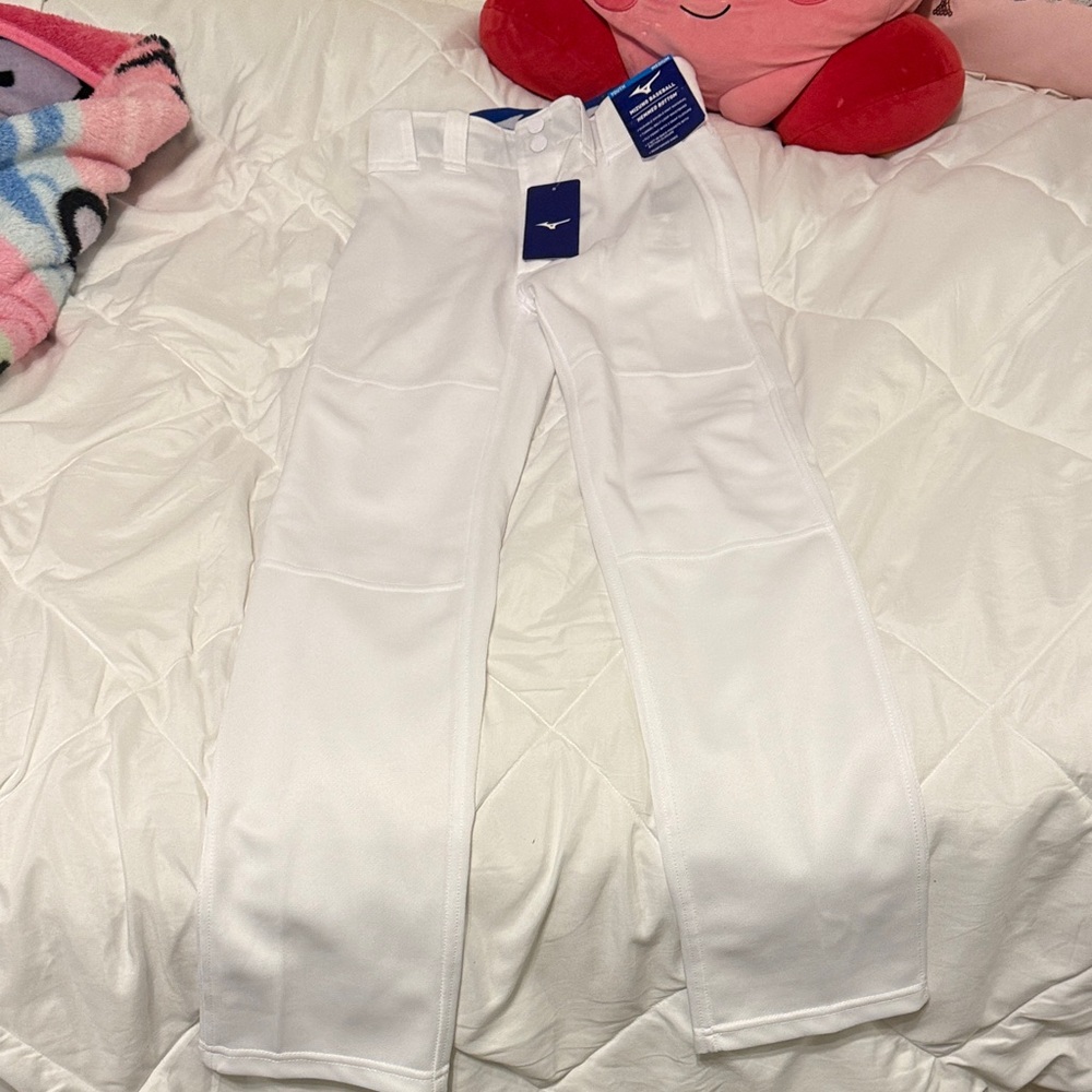 Mizuno Kids White Sweatpants & Joggers- baseball pants